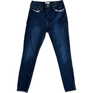 Frame Le One Skinny Jeans Dark Wash Size 2 Womens Organic